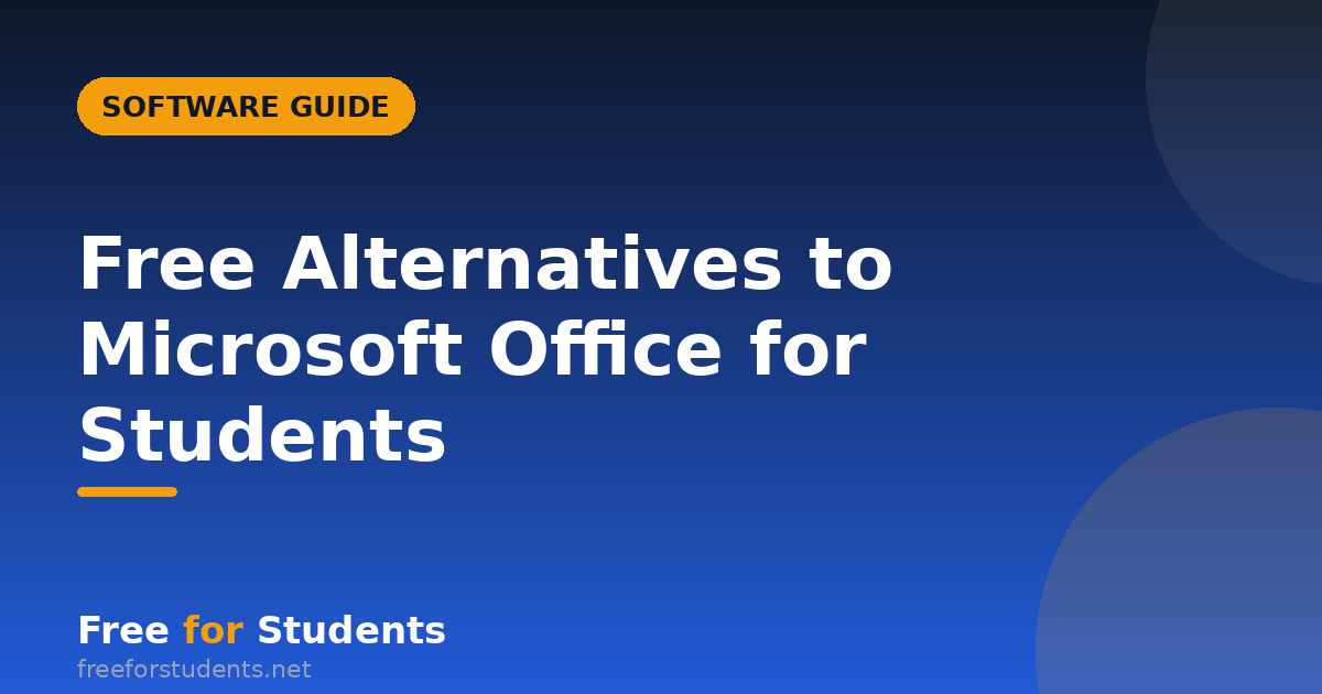 Free Alternatives to Microsoft Office for Students